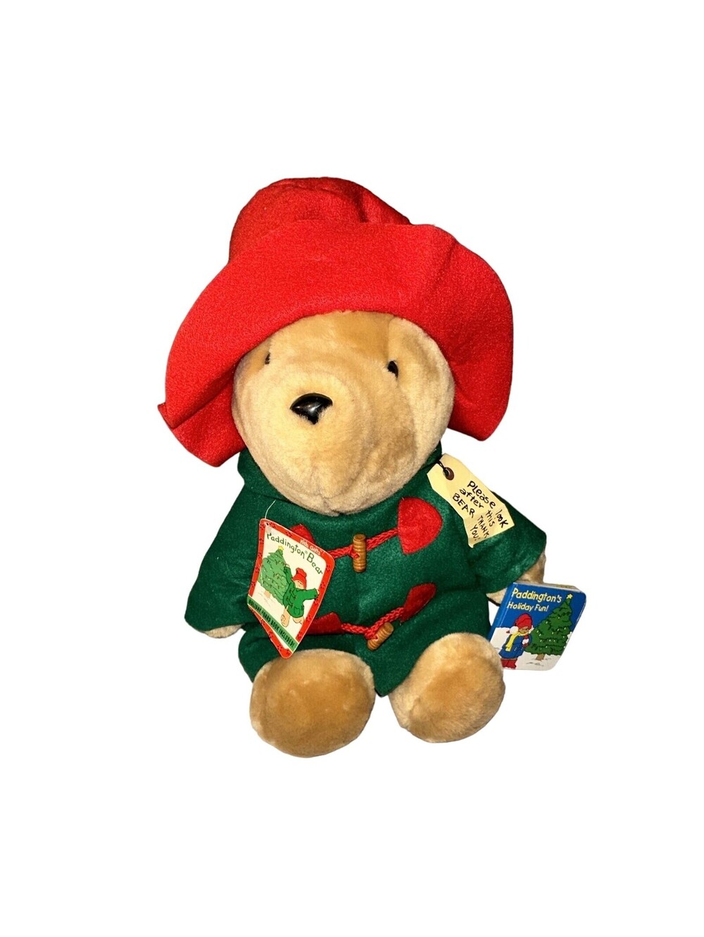 VINTAGE NWT Paddington Bear 17" Plush Book Set Sears 1996 Holiday Teddy